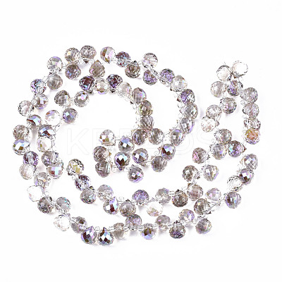 Transparent Glass Beads Strands GLAA-T006-14B-1