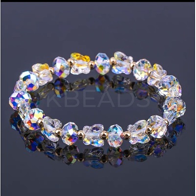 Glass Beaded Stretch Bracelets WGF21B9-01-1