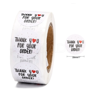 1 Inch Thank You Stickers DIY-G013-A24-1