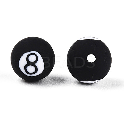 Handmade 8 Ball Polymer Clay Beads CLAY-N014-02A-05-1