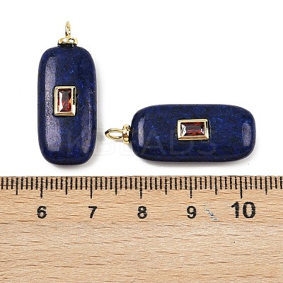 Dyed Natural Sesame Jasper Pendants KK-B157-43G-02-1