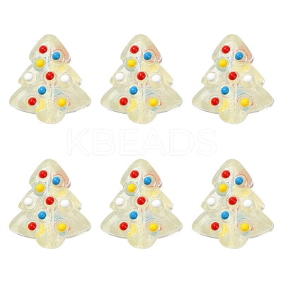 6Pcs Handmade Bumpy Glass Beads Strands LAMP-FS0001-16D-1