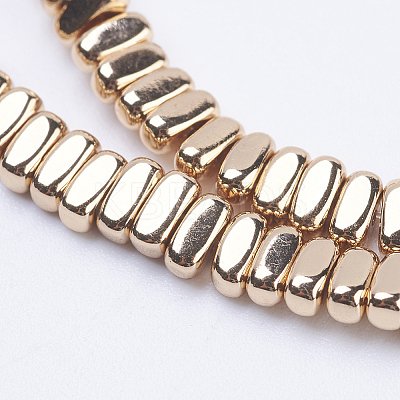 Electroplate Non-magnetic Synthetic Hematite Beads Strands G-J382-2x4x2mm-B01-1