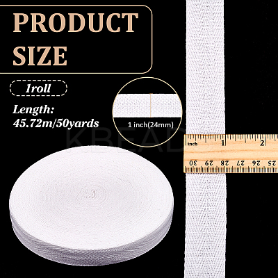 Cotton Herringbone Ribbon OCOR-WH0101-12B-02-1