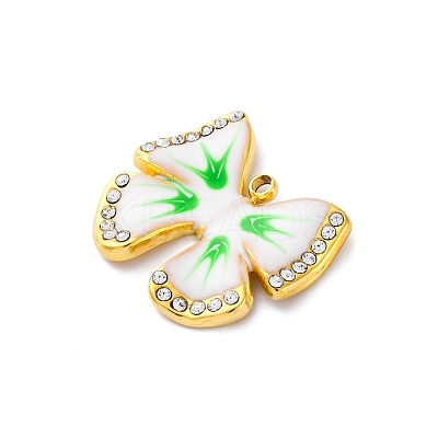 304 Stainless Steel Enamel Pendants STAS-S163-02B-G-1