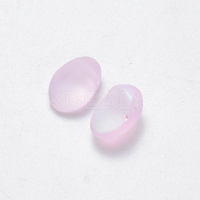 Transparent Spray Painted Glass Charms GLAA-R211-05-D02-1