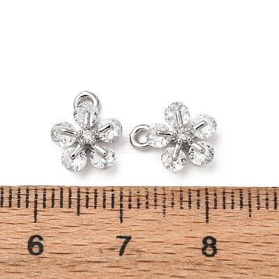 Brass Micro Pave Cubic Zirconia Pendants ZIRC-L105-04A-P-1