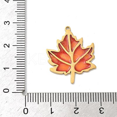 Ocean Theme 304 Stainless Steel Enamel Pendants STAS-G373-01C-03-1