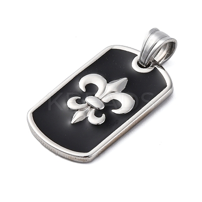 304 Stainless Steel Enamel Pendants STAS-U043-06B-P-1