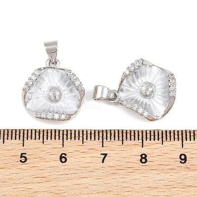 Brass Micro Clear Cubic Zirconia Peg Bails Pin Pendants KK-CBA6A75-52A-P-1