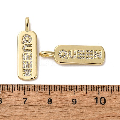 Brass Micro Pave Cubic Zirconia Pendants KK-P308-41G-1