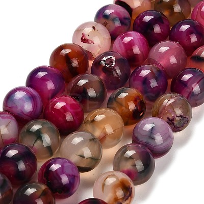 Dyed Natural Agate Beads Strands G-G203-10J-12mm-1