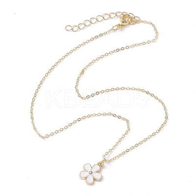 Alloy Enamel Pendant Necklaces for Women NJEW-JN04806-1