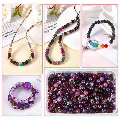 2 Bag Glass Round Beads Set JX547O-1