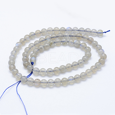 Natural Labradorite Beads Strands G-J373-14-4mm-1
