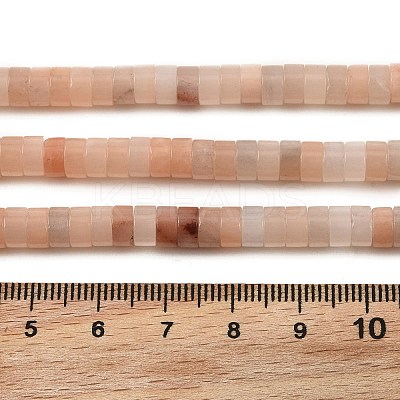 Natural Peach Moonstone Beads Strands G-M420-A07-01-1