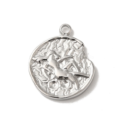 304 Stainless Steel Pendants STAS-B074-08P-08-1