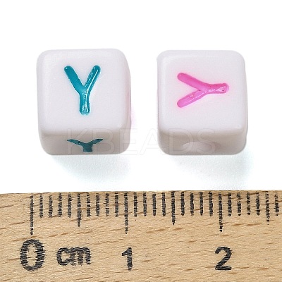 Opaque Acrylic Beads OACR-I022-01Y-1