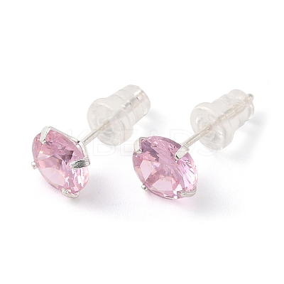 Cubic Zirconia Diamond Stud Earrings LS-STER-M105-01C-S-1