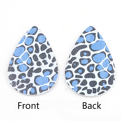 PU Leather Big Pendants FIND-T020-003G-1