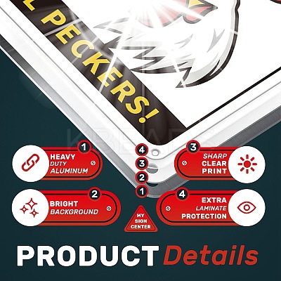 UV Protected & Waterproof Aluminum Warning Signs AJEW-WH0111-H10-1