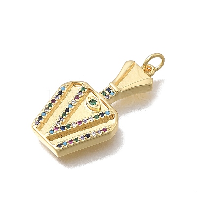 Brass Micro Pave Cubic Zirconia Bottle Pendants KK-D431-051A-01-1