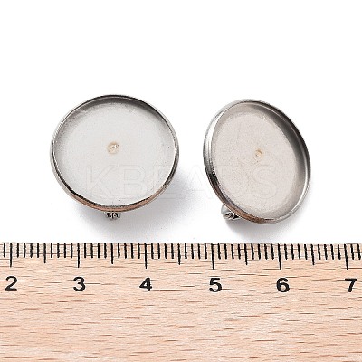 Non-Tarnish 304 Stainless Steel Brooch Base Settings FIND-D035-04C-P-1