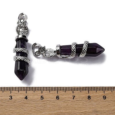 Natural Amethyst Pendants G-A241-01P-02-1