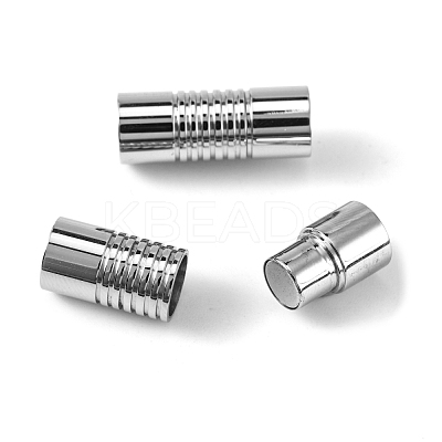 Tarnish Resistant 304 Stainless Steel Magnetic Clasps with Glue-in Ends STAS-R063-09-1