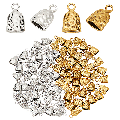 80Pcs 2 Colors Tibetan Style Zinc Alloy Charms FIND-GO0003-06-1