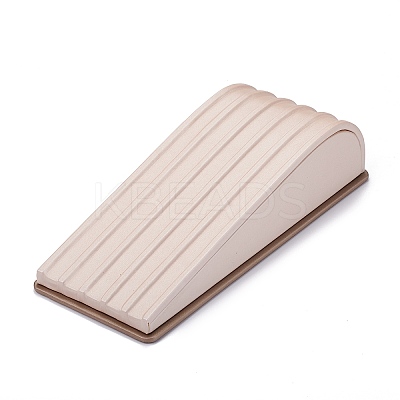Wooden Clovered with PU Leather Bracelet Displays Stand BDIS-F003-01-1
