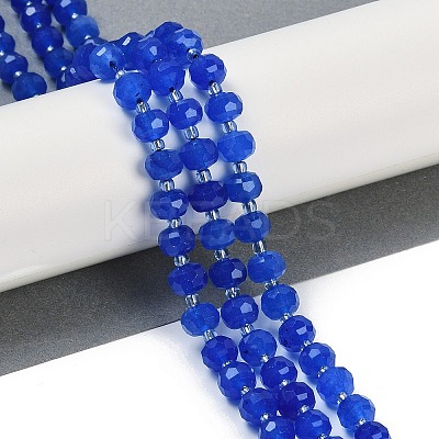 Natural Blue Agate(Dyed & Heated) Beads Strands G-H057-A14-02-1