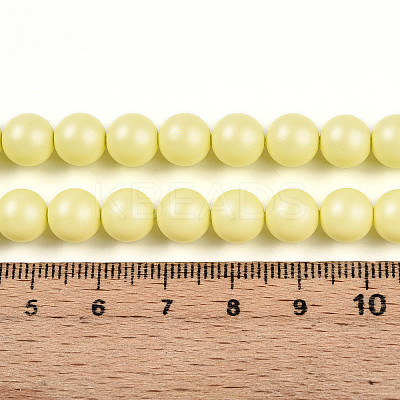 Baking Paint Pearlized Glass Pearl Bead Strands HY-N002-8mm-B03-1