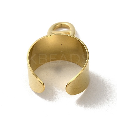 304 Stainless Steel Open Cuff Rings RJEW-K258-04G-1