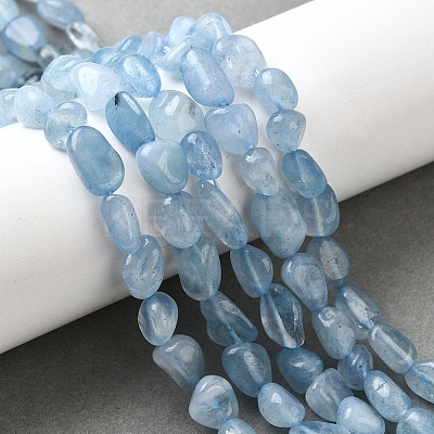 Natural Aquamarine Beads Strands X-G-D0004-A02-04A-1