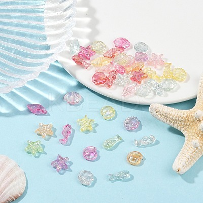 250Pcs 50g Transparent Acrylic Beads TACR-FP0001-05-1