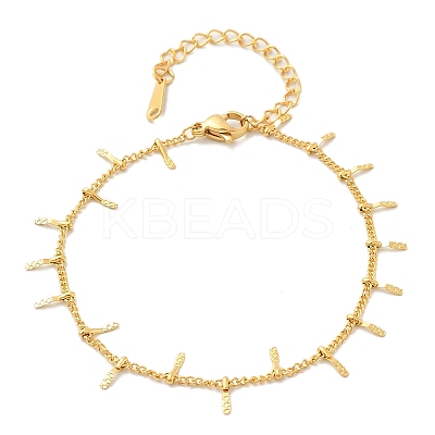 304 Stainless Steel Curb Chain Link Bracelets for Women BJEW-U023-06G-1