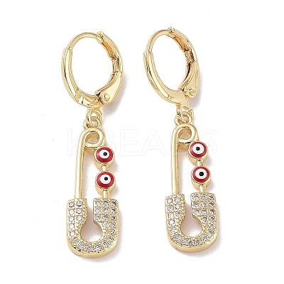 Real 18K Gold Plated Brass Dangle Leverback Earrings EJEW-L269-016G-05-1