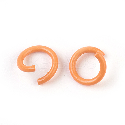 Spray Painted Iron Open Jump Rings IFIN-F149-F07-1