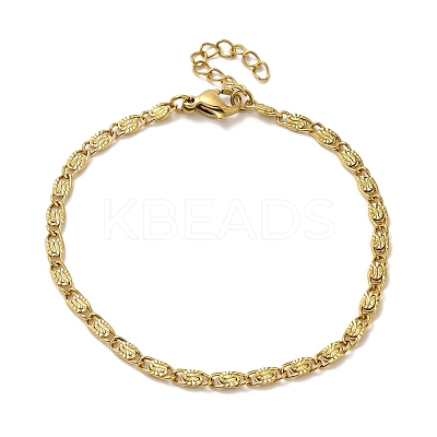 Ion Plating(IP) 304 Stainless Steel Lumachina Chain Bracelets BJEW-C079-01A-G-1