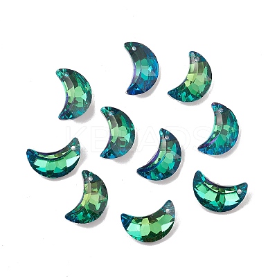 Electroplate Transparent Glass Pendants GLAA-A008-10B-1