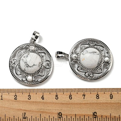 Natural Howlite Pendants G-Q158-03G-1