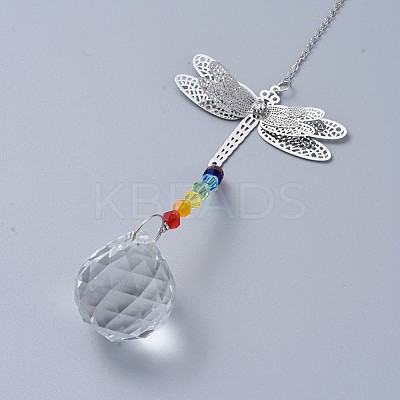 Crystals Chandelier Suncatchers Prisms Chakra Hanging Pendant AJEW-I040-15P-1