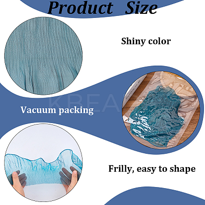 10 Yards Lucency Polyester Pleated Lace Trim OCOR-GF0004-74C-1