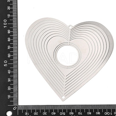 Heart 201 Stainless Steel 3D Rotating Hanging Wind Spinner STAS-C166-03A-P-1