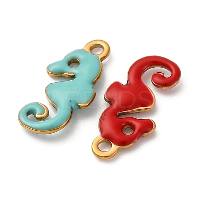 304 Stainless Steel Enamel Charms STAS-Q363-14G-G-1