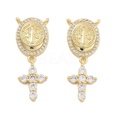 Brass Pave Cubic Zirconia Pendants KK-U009-09C-G-1