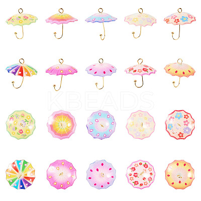 20Pcs 10 Styles Acrylic Pendants MACR-TA0002-20-1