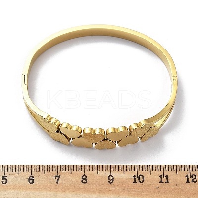 Ion Plating(IP) 304 Stainless Steel Hinged Bangles for Women BJEW-A011-19G-1