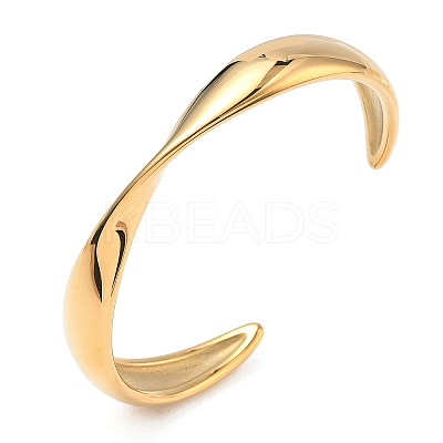 304 Stainless Steel Cuff Bangles BJEW-B158-05G-01-1